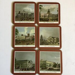 NEW Vintage Pimpernel Berlin Monuments Drink Coasters (Boxed Set of 6)